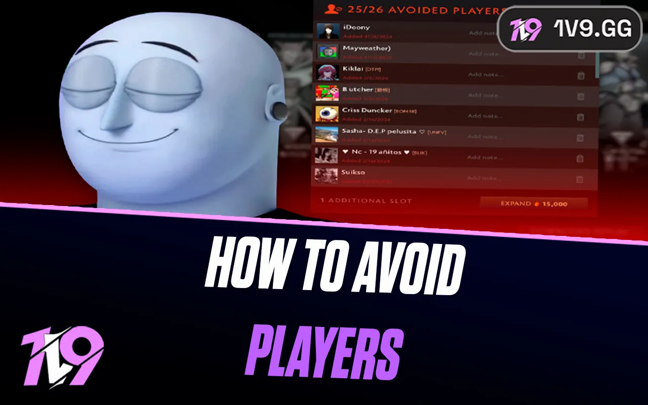 How To Avoid Players in Dota 2?